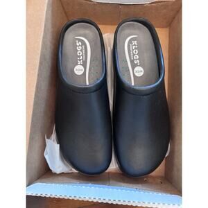 KLOGS USA Black Rubber Slip On Mule Clog Shoe Slip Resistant Mens 11W New In Box